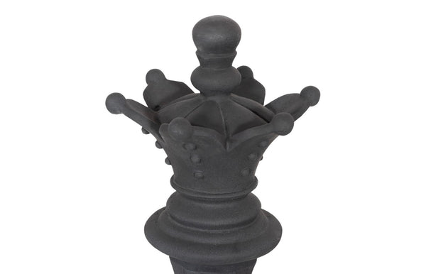 Phillips Collection Queen Chess Sculpture - Artisan-Crafted Black Cast Stone Piece for Indoor/Outdoor Elegance & Style PH118741