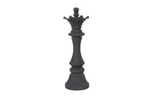 Phillips Collection Queen Chess Sculpture - Artisan-Crafted Black Cast Stone Piece for Indoor/Outdoor Elegance & Style PH118741