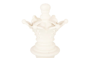 Phillips Collection Queen Chess Sculpture - Elegant Off-White Cast Stone Art Piece for Home, Garden, or Game Room Decor PH118742