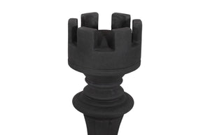 Phillips Collection Rook Chess Sculpture in Black Cast Stone – Elegant Game-Inspired Decor for Indoor & Outdoor Spaces PH118743