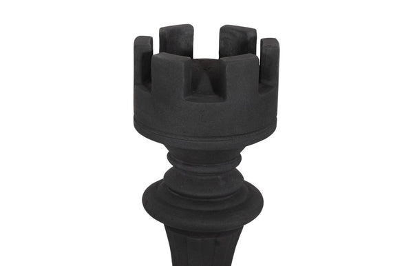Phillips Collection Rook Chess Sculpture in Black Cast Stone – Elegant Game-Inspired Decor for Indoor & Outdoor Spaces PH118743