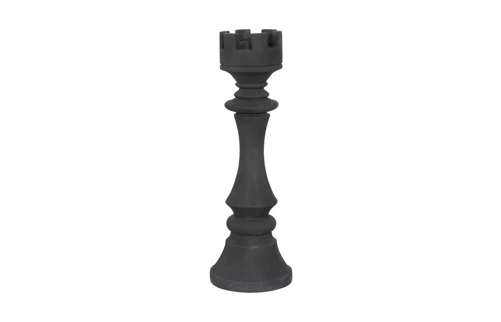 Phillips Collection Rook Chess Sculpture - Artisan-grade Resin And Stone Piece For Indoor Or Outdoor Decor Showcase Black Resin,Stone Composite Ph118743