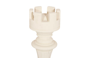 Phillips Collection Rook Chess Sculpture - Elegant Off-White Cast Stone Accent for Home or Garden Décor, 36" Tall PH118744