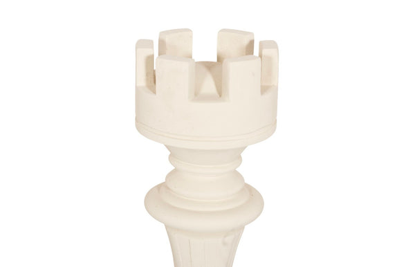 Phillips Collection Rook Chess Sculpture - Elegant Off-White Cast Stone Accent for Home or Garden Décor, 36" Tall PH118744