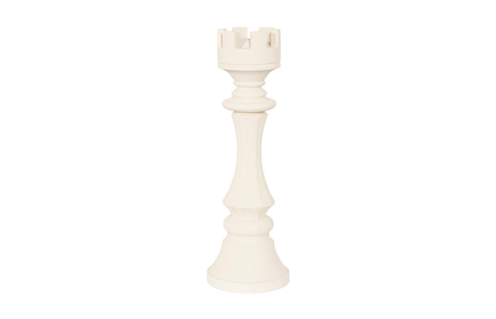 Phillips Collection Rook Chess Sculpture - Elegant Off-White Cast Stone Accent for Home or Garden Décor, 36" Tall PH118744
