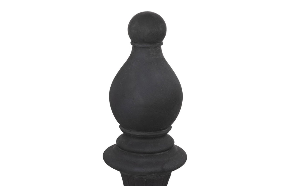 Phillips Collection Bishop Chess Sculpture - Elegant Black Cast Stone Accent for Indoor & Outdoor Décor, 40 Inches Tall PH118745