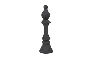 Phillips Collection Bishop Chess Sculpture – Artisan-grade Resin And Stone Art Piece For Indoor Or Outdoor Display Black Resin,Stone Composite Ph118745