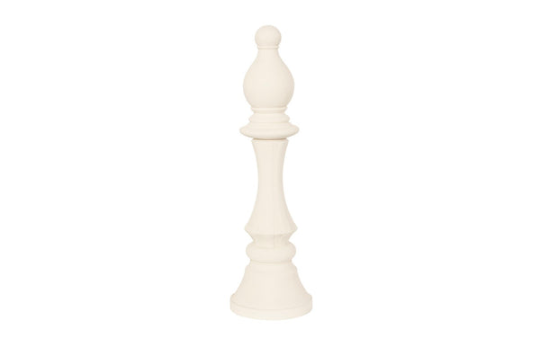 Phillips Collection Bishop Chess Sculpture – Artisan-grade Resin And Stone Art Piece For Indoor Or Outdoor Display Off White Resin,Stone Composite Ph118746