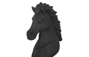 Phillips Collection Knight Chess Sculpture - Artisan-grade Resin And Crushed Stone For Indoor/Outdoor Display & Decor Black Resin,Stone Composite Ph118747