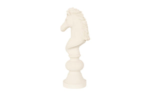 Phillips Collection Knight Chess Sculpture - Artisan-grade Resin And Crushed Stone For Indoor/Outdoor Display & Decor Off White Resin,Stone Composite Ph118748