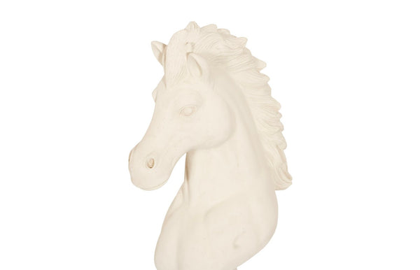 Phillips Collection Knight Chess Sculpture - Artisan-grade Resin And Crushed Stone For Indoor/Outdoor Display & Decor Off White Resin,Stone Composite Ph118748