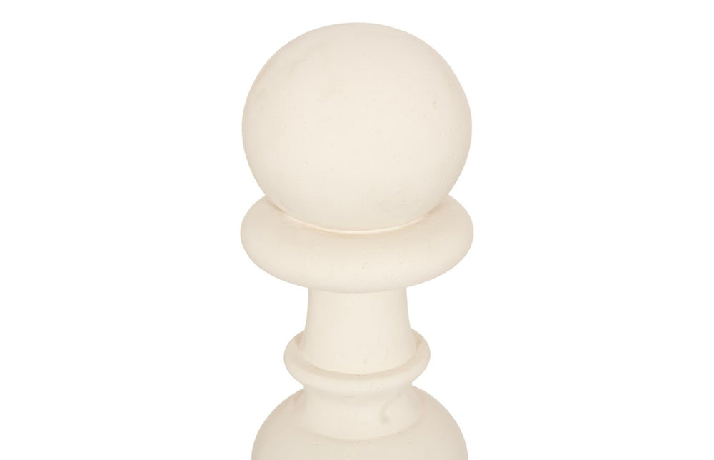 Phillips Collection Pawn Chess Sculpture - Elegant Off-White Cast Stone Accent for Indoor/Outdoor Spaces, 26" Tall PH118750