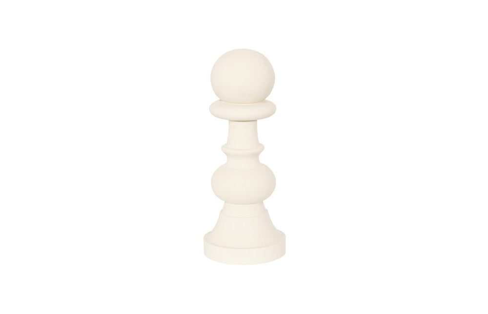 Phillips Collection Pawn Chess Sculpture - Elegant Off-White Cast Stone Accent for Indoor/Outdoor Spaces, 26" Tall PH118750