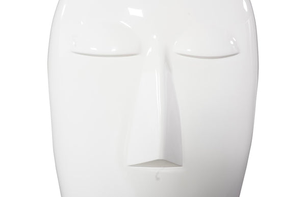 Phillips Collection Emerging Face Sculpture - Timeless Cycladic Elegance In Durable Resin For Modern Outdoor Spaces Black Resin Ph118767