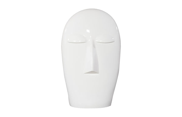 Phillips Collection Emerging Face Sculpture - Timeless Cycladic Elegance In Durable Resin For Modern Outdoor Spaces Black Resin Ph118767