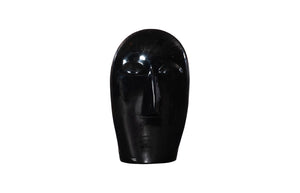 Phillips Collection Emerging Face Sculpture - Timeless Cycladic Elegance In Durable Resin For Modern Outdoor Spaces Black Resin Ph118768
