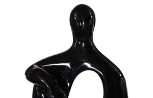 Phillips Collection Seated Sculpture: Abstract Art Piece Celebrating Human Form To Elevate Your Home Décor Elegantly Black Resin Ph118770