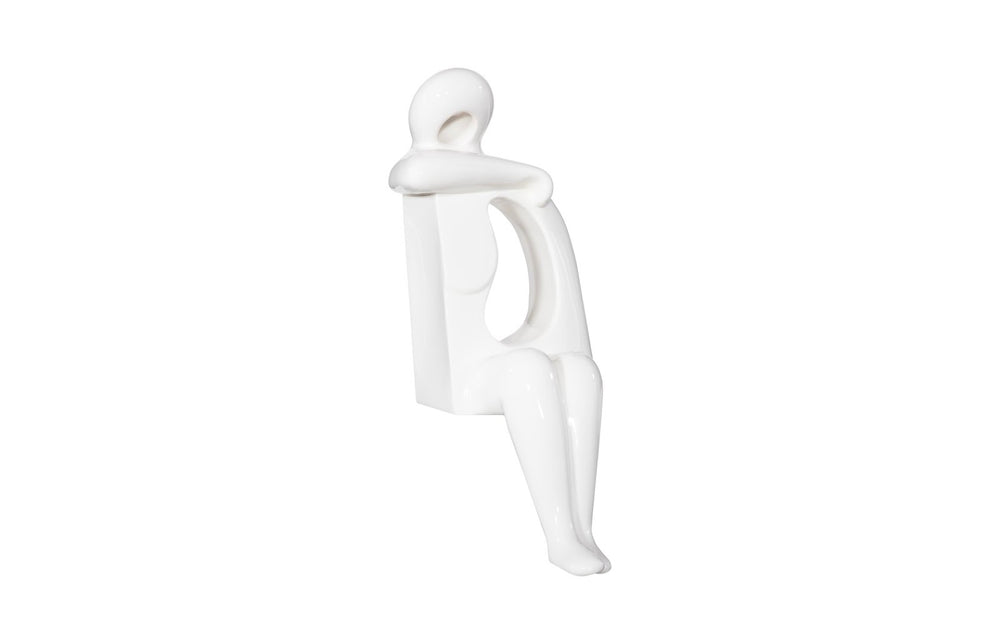 Phillips Collection Sweetie Sculpture – Elegant Gel Coat White Resin Art for Indoor & Outdoor Spaces, 24" x 40" PH118771