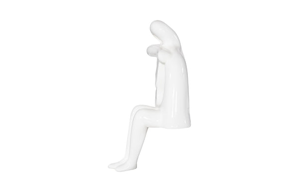 Phillips Collection Sweetie Sculpture - Artistic Serenity For Your Garden Or Indoor Space, Perfect Tranquil Accent Piece White Resin Ph118771