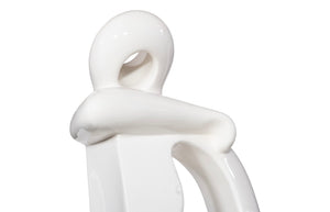 Phillips Collection Sweetie Sculpture - Artistic Serenity For Your Garden Or Indoor Space, Perfect Tranquil Accent Piece White Resin Ph118771