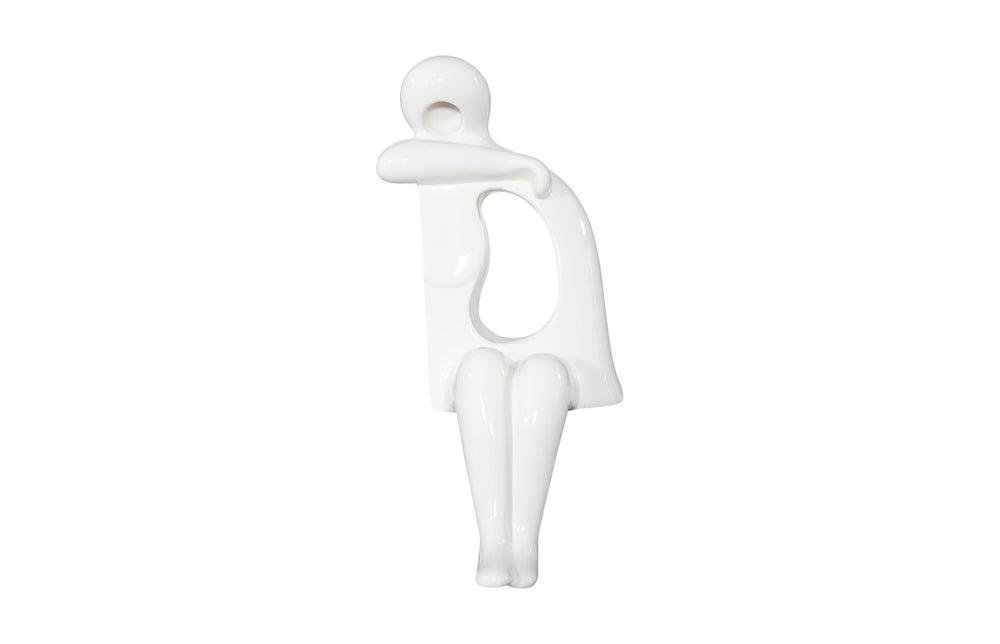 Phillips Collection Sweetie Sculpture – Elegant Gel Coat White Resin Art for Indoor & Outdoor Spaces, 24" x 40" PH118771