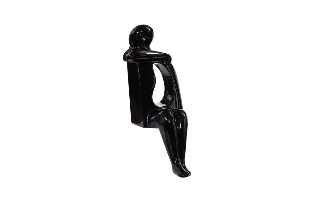 Phillips Collection Sweetie Sculpture - Artistic Serenity For Your Garden Or Indoor Space, Perfect Tranquil Accent Piece Black Resin Ph118772