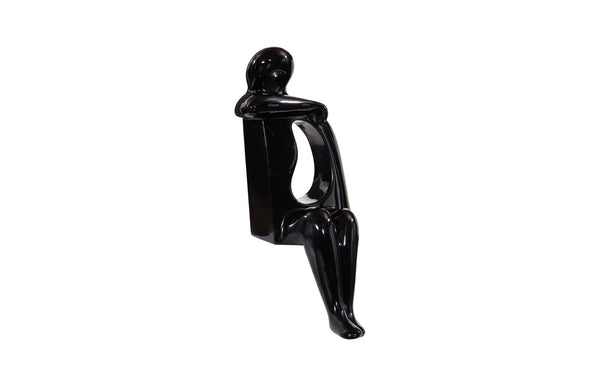 Phillips Collection Sweetie Sculpture - Artistic Serenity For Your Garden Or Indoor Space, Perfect Tranquil Accent Piece Black Resin Ph118772