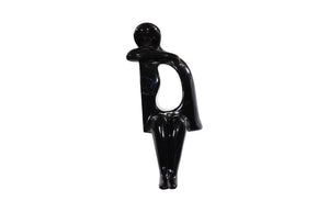 Phillips Collection Sweetie Sculpture - Artistic Serenity For Your Garden Or Indoor Space, Perfect Tranquil Accent Piece Black Resin Ph118772