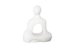 Phillips Collection Buddha Seated Sculpture - Serene Elegance For Your Space, Perfect For Tranquility And Style White Resin Ph118773