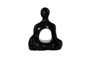 Phillips Collection Buddha Seated Sculpture - Serene Elegance For Your Space, Perfect For Tranquility And Style Black Resin Ph118774