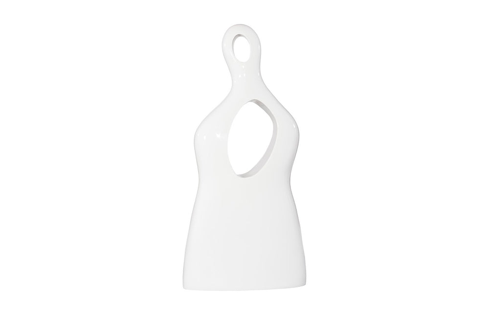 Phillips Collection Female Sculpture - Monumental Abstract Art Piece in Smooth White Resin for Modern Sophisticated Décor Gel Coat White, Colossal PH118777