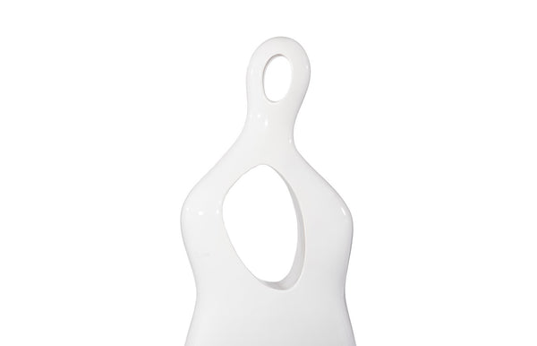 Phillips Collection Female Sculpture - Timeless Muse In Elegant Design, Celebrating Femininity With Abstract Beauty White Resin Ph118777