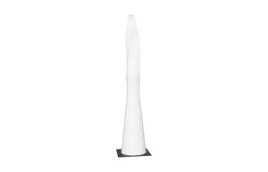 Phillips Collection Twisted Sculpture: Striking Abstract Art Piece For Modern Outdoor Spaces With Elegant Finish White Resin Ph118779