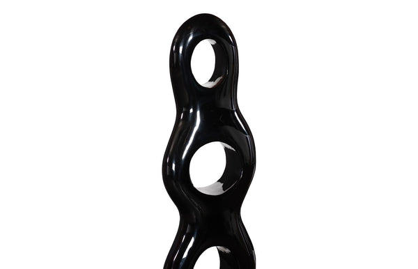 Phillips Collection Triple Circle Sculpture – Innovative Design Masterpiece For Captivating Home And Outdoor Decor Black Resin Ph118782