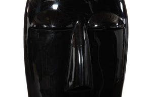 Phillips Collection Emerging Face Sculpture - Timeless Cycladic Elegance In Durable Resin For Modern Outdoor Spaces Black Resin Ph118785