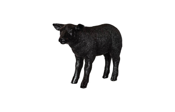 Phillips Collection Texelaar Sheep Lamb Gel Coat Black - Unique Décor Piece For Living Room Or Patio Charm & Style Black Resin Ph118802