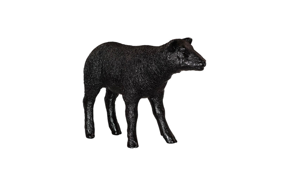 Phillips Collection Texelaar Sheep Lamb Gel Coat Black - Unique Décor Piece For Living Room Or Patio Charm & Style Black Resin Ph118802