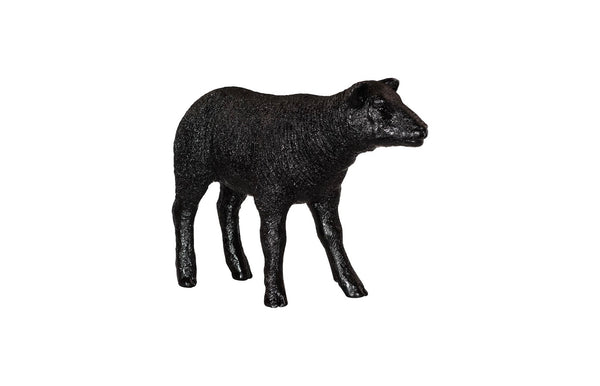 Phillips Collection Texelaar Sheep Lamb Gel Coat Black - Unique Décor Piece For Living Room Or Patio Charm & Style Black Resin Ph118802