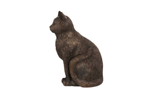 Phillips Collection Cat Sitting Sculpture - Artisan-crafted Resin Cat Art Piece For Passionate Cat Lovers' Homes Brown Resin Ph119103