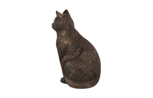 Phillips Collection Cat Sitting Sculpture - Artisan-crafted Resin Cat Art Piece For Passionate Cat Lovers' Homes Brown Resin Ph119103