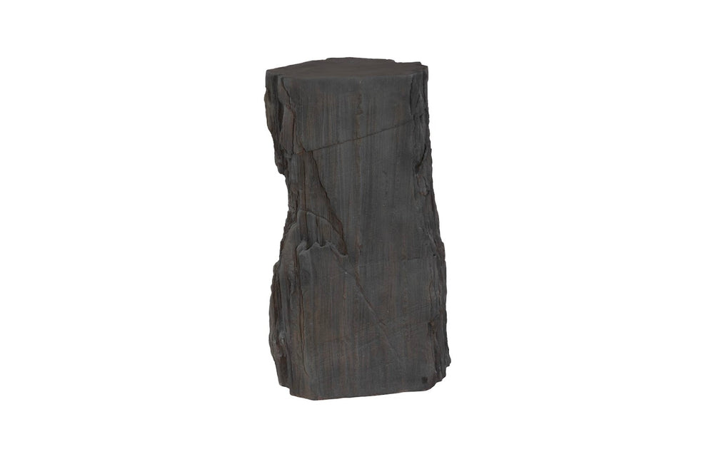Phillips Collection Stratified Cast Stone Pedestal - Elegant Slate Gray Accent for Art, Plants & Contemporary Decor PH119126