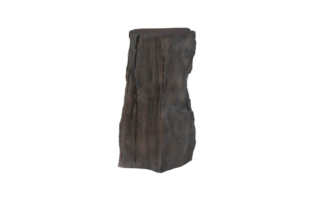 Phillips Collection Stratified Cast Stone Pedestal - Elegant Slate Gray Accent for Art, Plants & Contemporary Decor PH119126