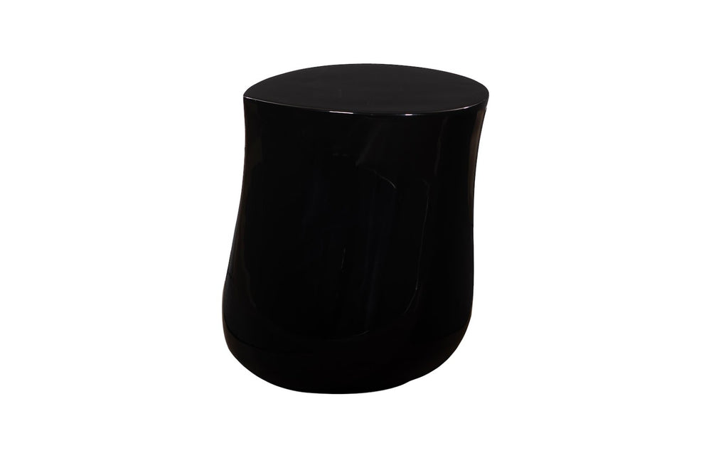 Phillips Collection Mellow Side Table - Contemporary Gel Coat Black Accent for Modern Living Rooms & Bedrooms PH119128