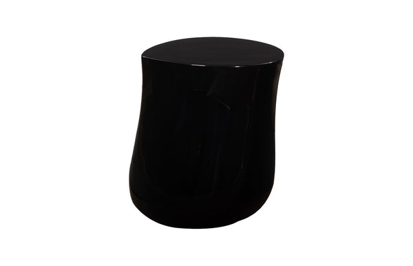 Phillips Collection Mellow Side Table - Contemporary Gel Coat Black Accent for Modern Living Rooms & Bedrooms PH119128
