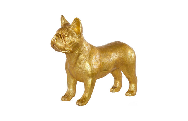 Phillips Collection French Bulldog Gold Sculpture - Whimsical Resin Dog Art For Playful Home Décor And Unique Style Gold Resin Ph119204
