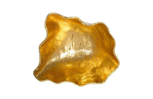 Phillips Collection Cast Onyx Bowl in Gold Leaf - Large, Sculptural Centerpiece for Modern Decor and Elegant Accents PH119205