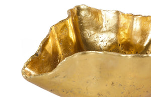 Phillips Collection Cast Onyx Bowl in Gold Leaf - Large, Sculptural Centerpiece for Modern Decor and Elegant Accents PH119205