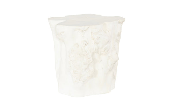 Phillips Collection Log Side Table – Chic Modern Accent Table with Rustic Textures for Living Room or Bedroom Decor Faux Bleached PH119405