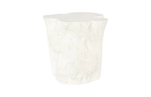 Phillips Collection Log Side Table – Chic Modern Accent Table with Rustic Textures for Living Room or Bedroom Decor Faux Bleached PH119405