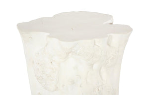 Phillips Collection Log Faux Bleached Resin Side Table Sculptural Organic Accent for Modern Living Rooms PH119405